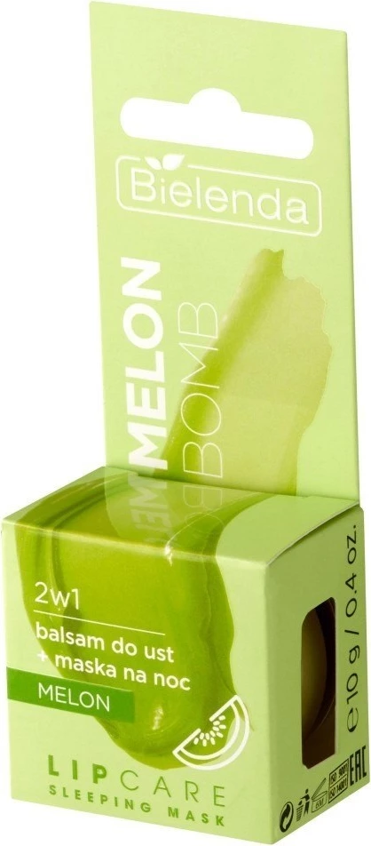 Balsam për buzë + maskë nate 2-në-1 Bielenda Melon Bomb për femra, 10g