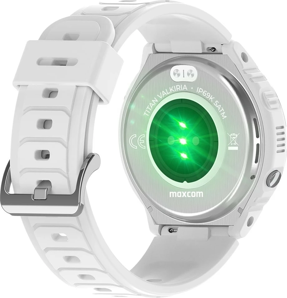 Smartwatch Maxcom FW100 Titan Valkiria, 1.3" AMOLED, Bluetooth, Bardhë