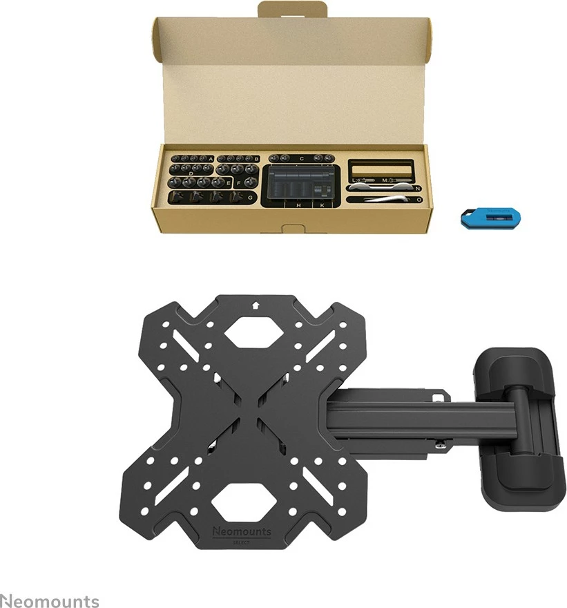 Mbajtëse muri për TV Neomounts WL40S-840BL12, full motion, 32-55 inç, e zezë