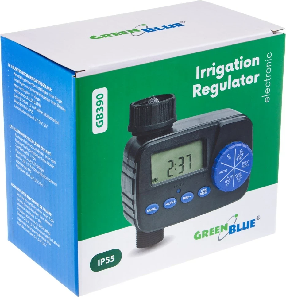 Kontrollues elektronik ujitje GreenBlue GB390, IP55, i zi