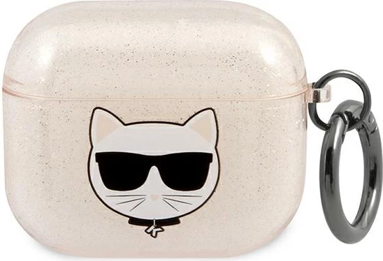 Mbështjellës Karl Lagerfeld KLA3UCHGD për AirPods 3, Glitter Choupette, Ari