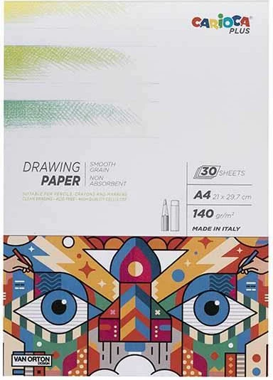 Bllok skicimi Carioca Plus A4, 30 fletë, 140g
