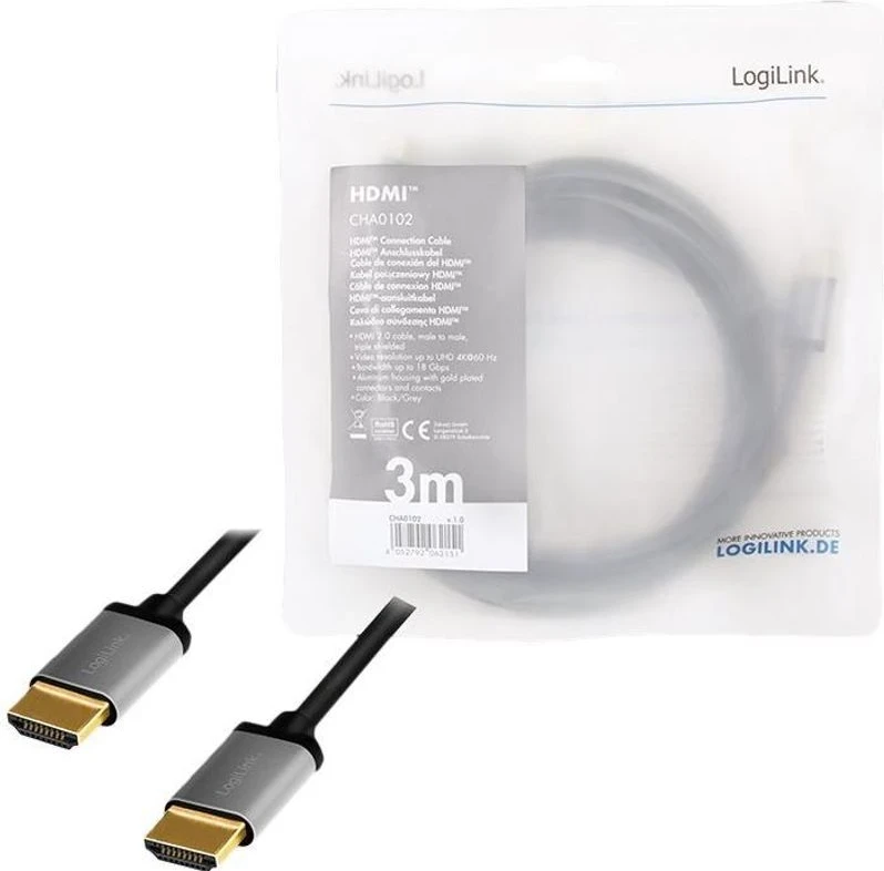 Kabllo LogiLink HDMI, 3m