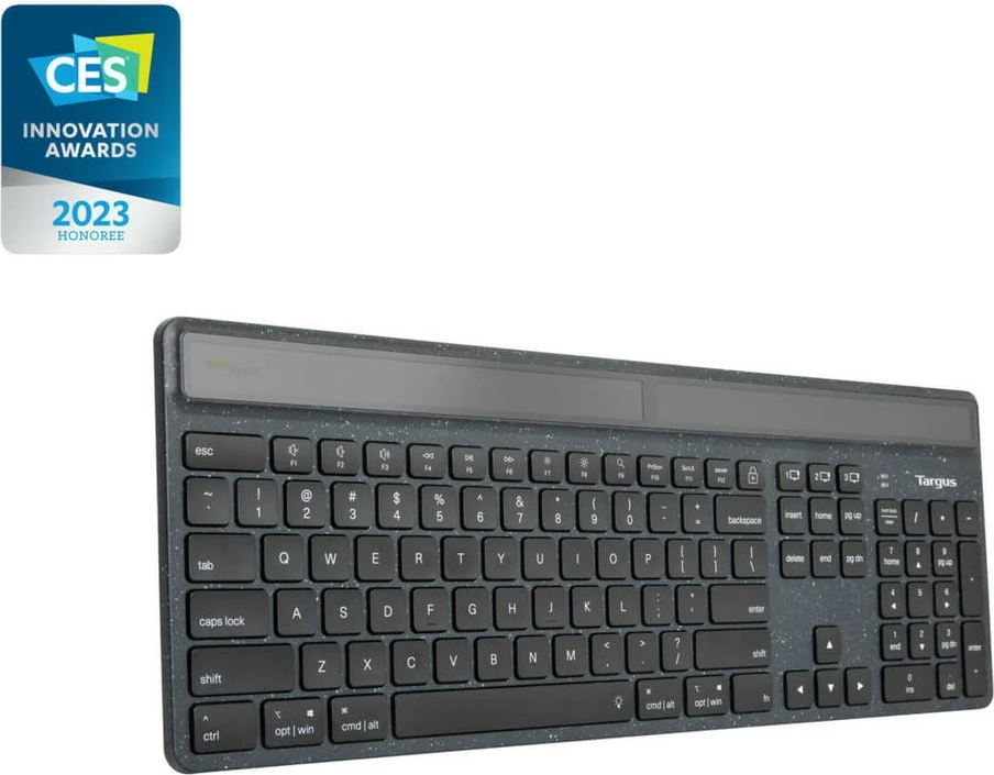Tastierë Targus EcoSmart, Bluetooth 5.0, QWERTY Nordik, LED, e zezë