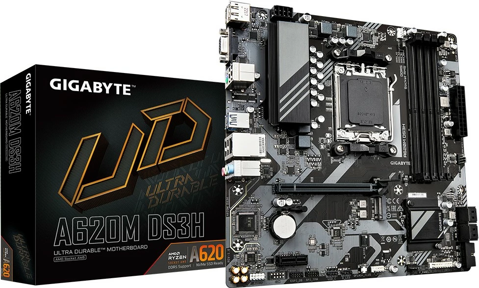 Pllakë amë Gigabyte A620M DS3H, AMD Ryzen 7000/8000, DDR5, PCIe 4.0