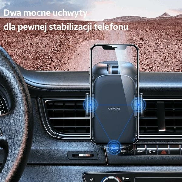 Mbajtës telefoni për veturë USAMS US-ZJ063, i zi