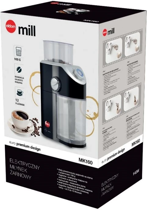 Bluarse kafeje elektrike Eldom MK160, argjend