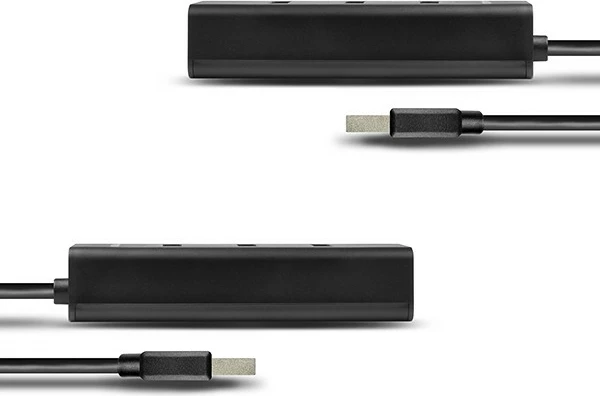 Hub USB 4-portësh AXAGON HUE-S2BP me karikues, 1.2m, i zi