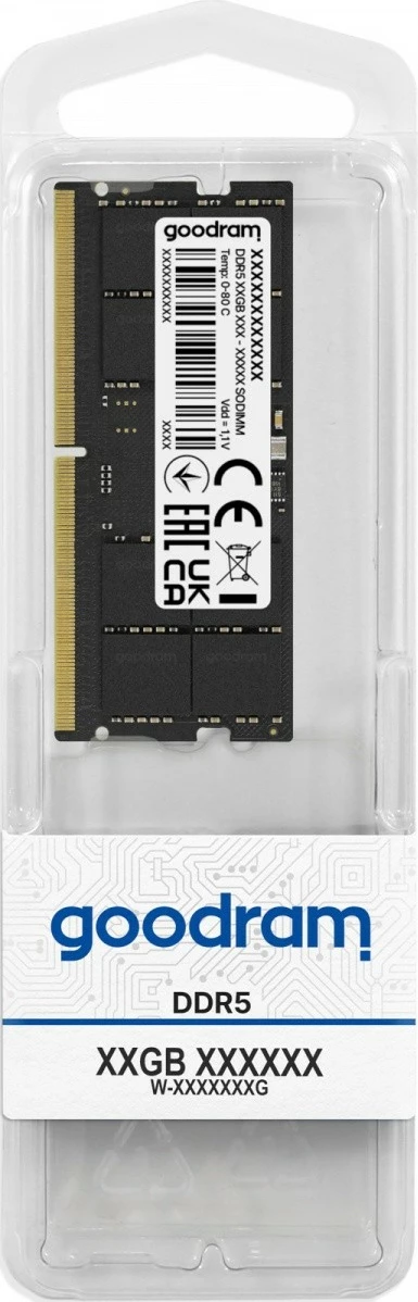 RAM Memorje GOODRAM GR4800S564L40S/16G, DDR5 SODIMM, 16GB, 4800 MHz, CL40, për laptopë