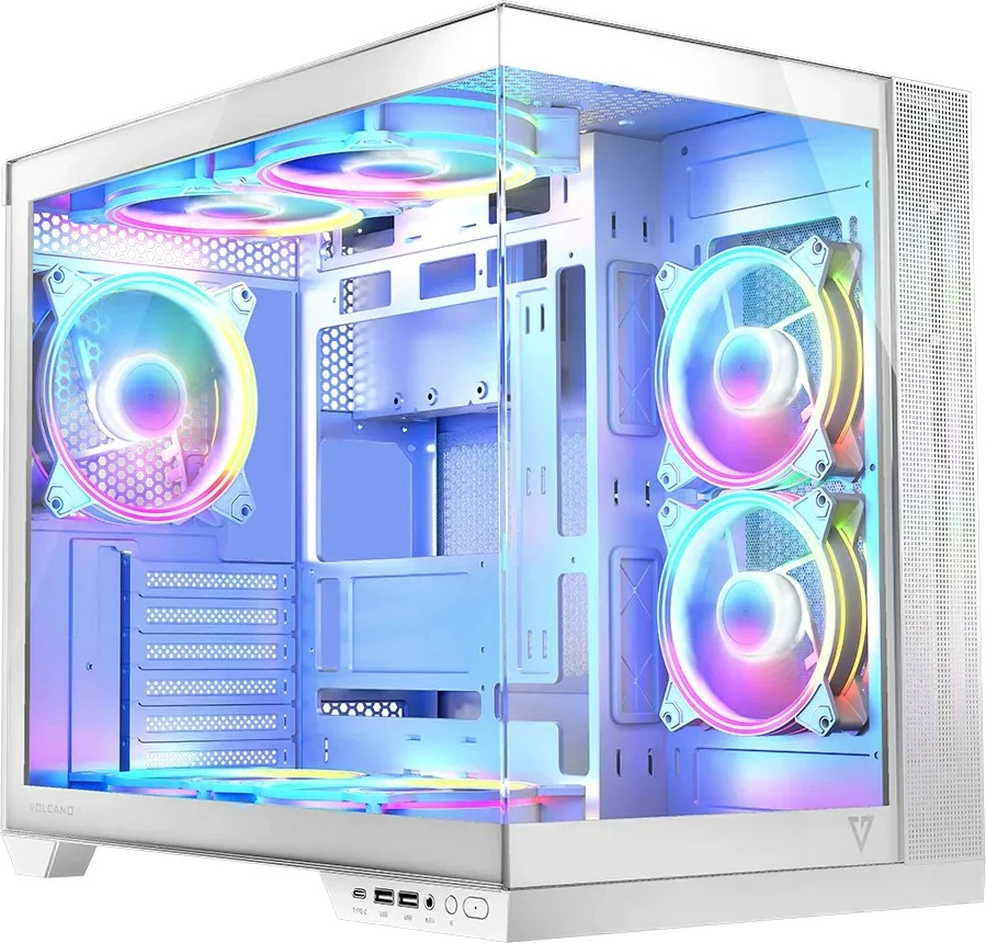 Kasë MODECOM Volcano Panorama APEX ARGB 7F Midi, e bardhë