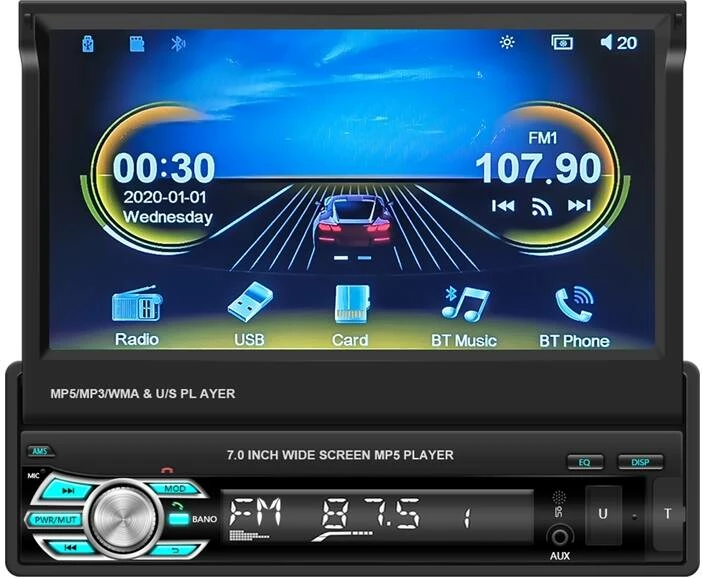 Monitor makine Podofo A3503, 7 inç, CarPlay & Android Auto, Ekran me prekje