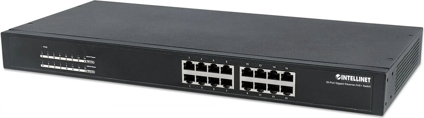 Switch Intellinet 560993, 16p Gigabit PoE