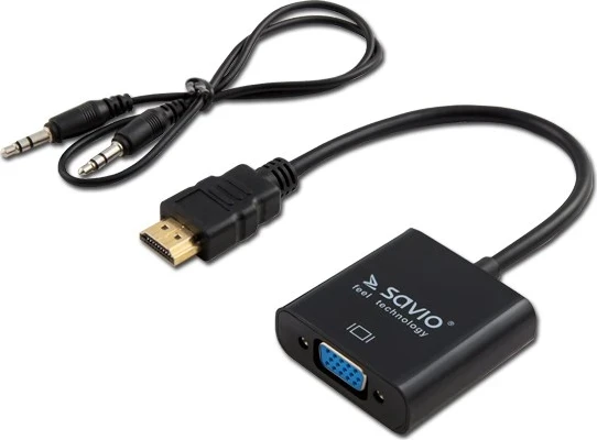 Kabllo Savio HDMI - VGA, e zezë