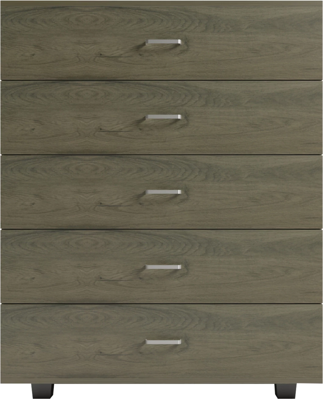 Komodinë me pesë sirtarë, ngjyrë ulliri e errët, THORG FH8995.05, 80x40x100 cm