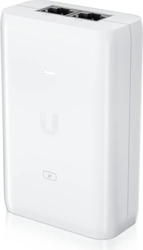 Adapter PoE Ubiquiti U-POE-AT, Gigabit Ethernet, Bardhë