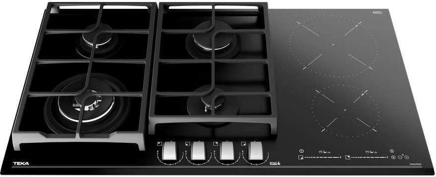 Pllakë gatimi TEKA JZC 96342 BBC BK, 90 cm, 4 gaz + 2 induksion, e zezë