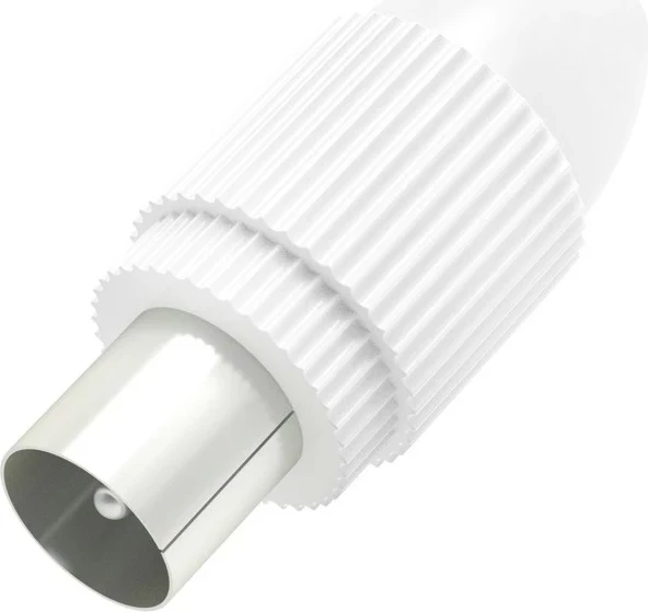 Wtyk antenowy Hama, mini-jack 3.5mm (4pin), bardhë