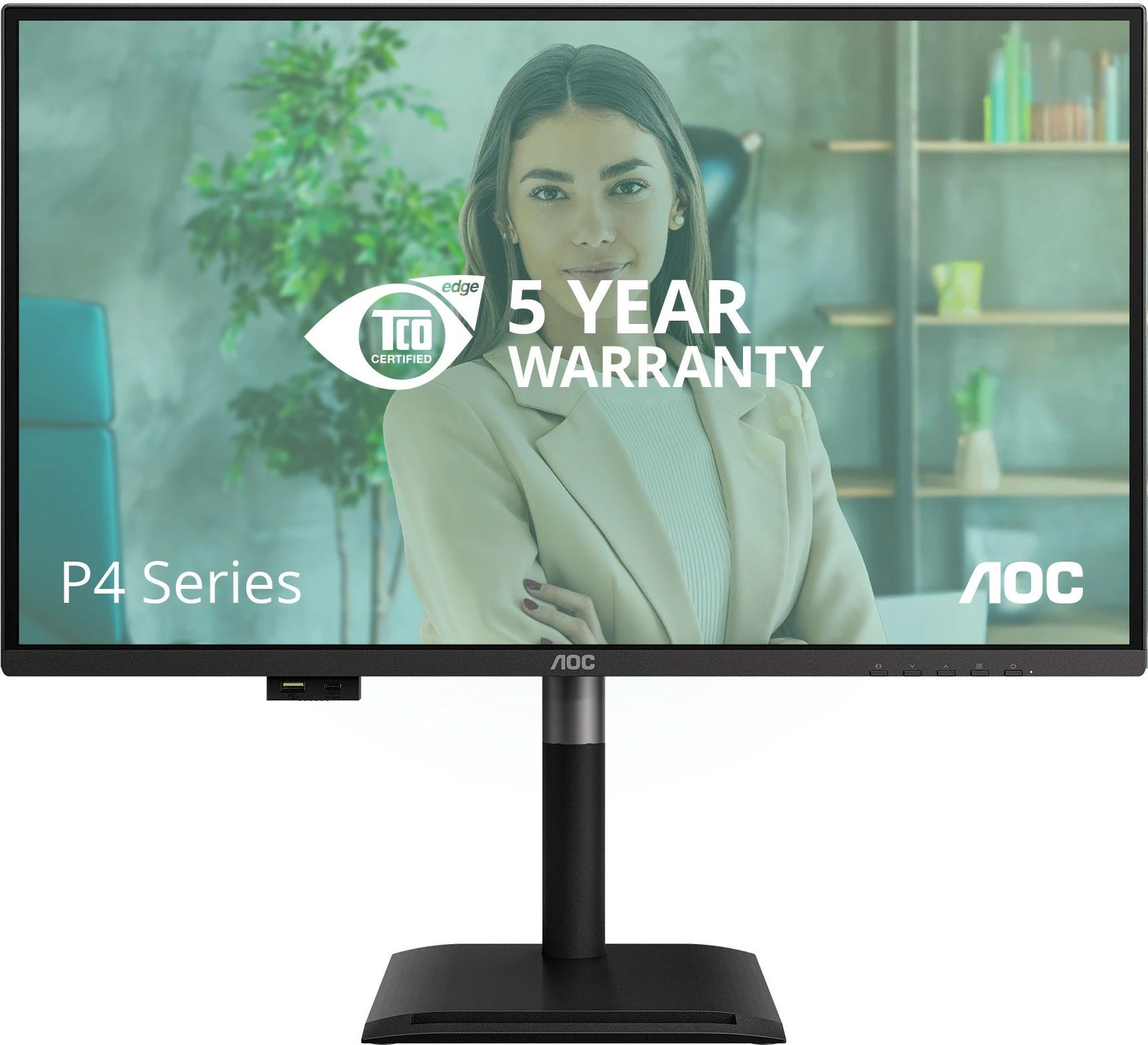 Monitor AOC Q27P4U 27 inç, 2xHDMI+DP+USB, e zezë
