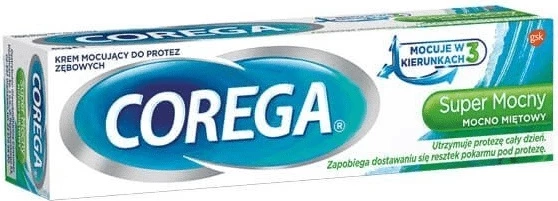 Krem fiksues për proteza dentare Corega Super Strong Mint 70g