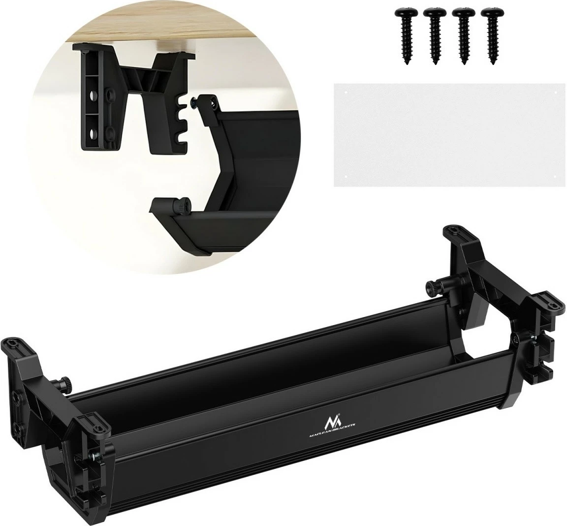 Organizues kabllosh nën tavolinë Maclean MC-106B, i zi