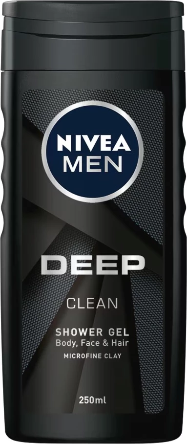 Xhel dushi për meshkuj Nivea Men Deep Clean, 250ml