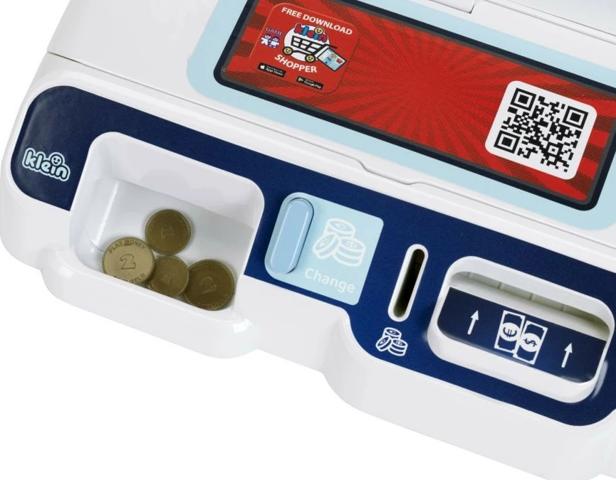 Kasë vetëshërbimi lodër Klein 7265 me aplikacion, shumëngjyrëshe, set aksesorësh
