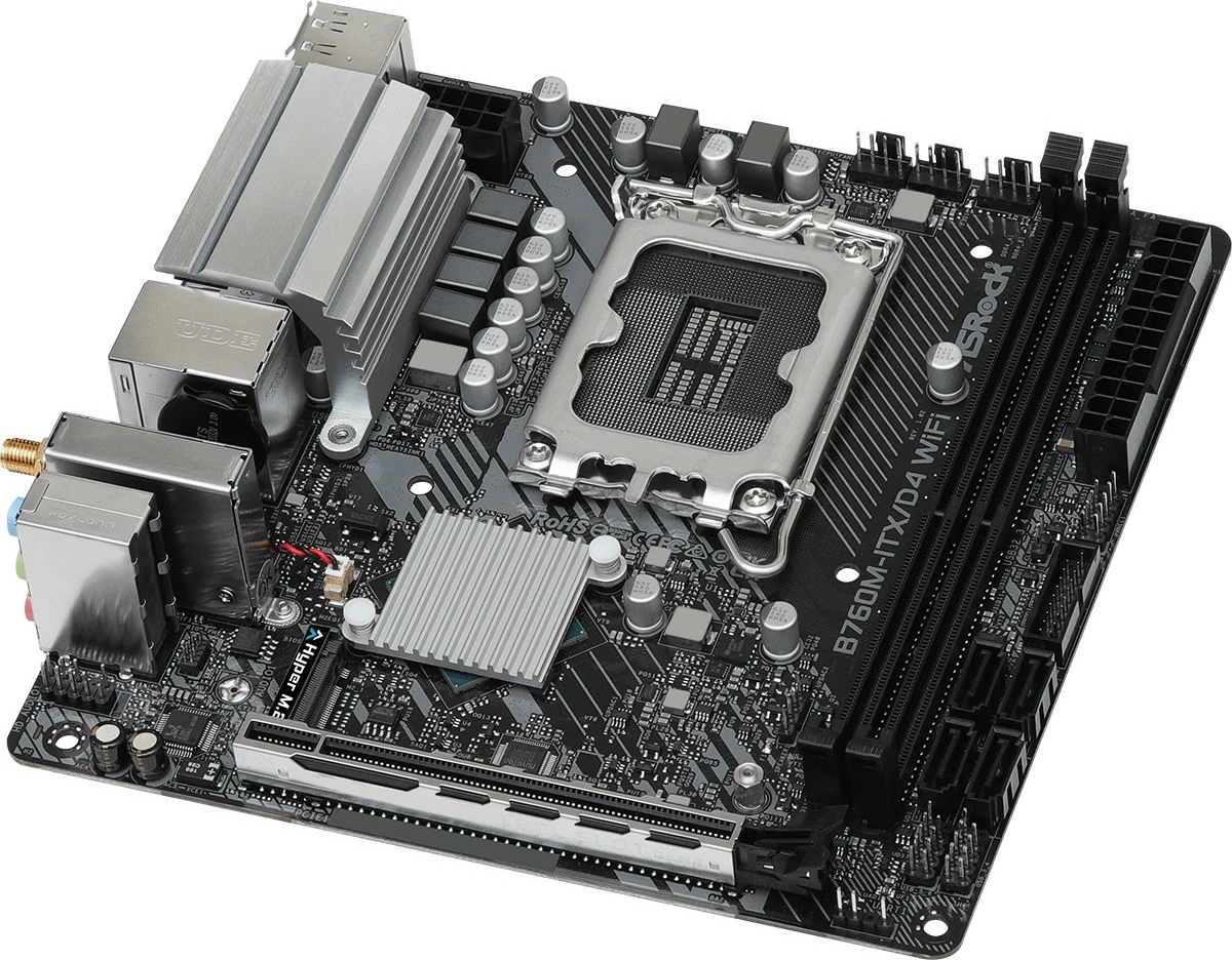 Pllakë amë ASRock B760M-ITX/D4 WiFi, Intel, LGA 1700, DDR4, mini ITX