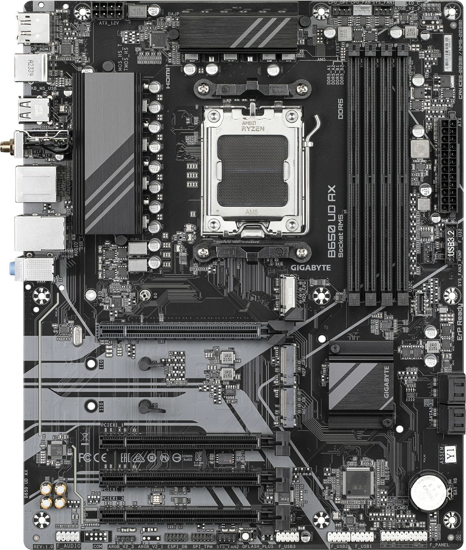 Pllakë amë Gigabyte B650 UD AX, Socket AM5, DDR5, PCIe 5.0, WiFi 6, e zezë