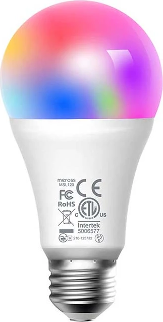 Llambë LED smart Meross MSL120, E27, RGBW, Wi-Fi, 810 lm, për Smart Home