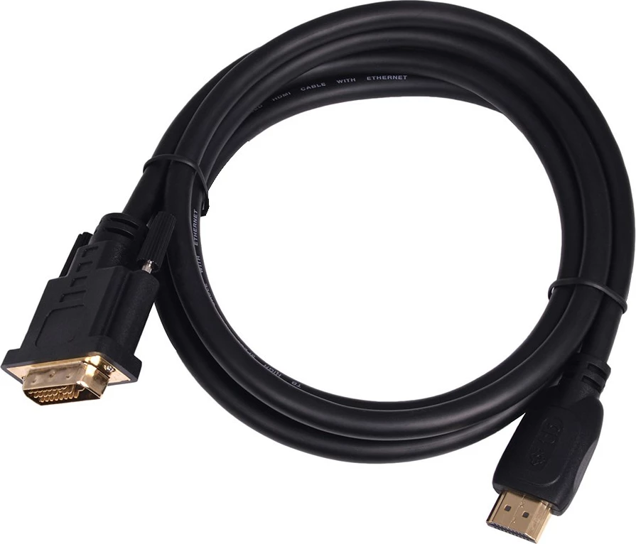 Kabllo HDMI në DVI TB, 1.8m, 24+1, e zezë