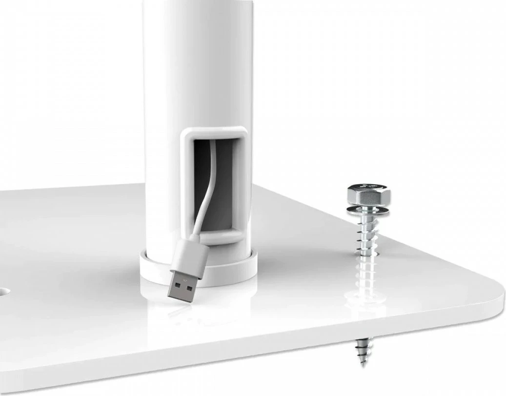 Mbajtëse dyshemeje për tabletë Techly 406345, për 7.9-11", e bardhë, me kyç sigurie