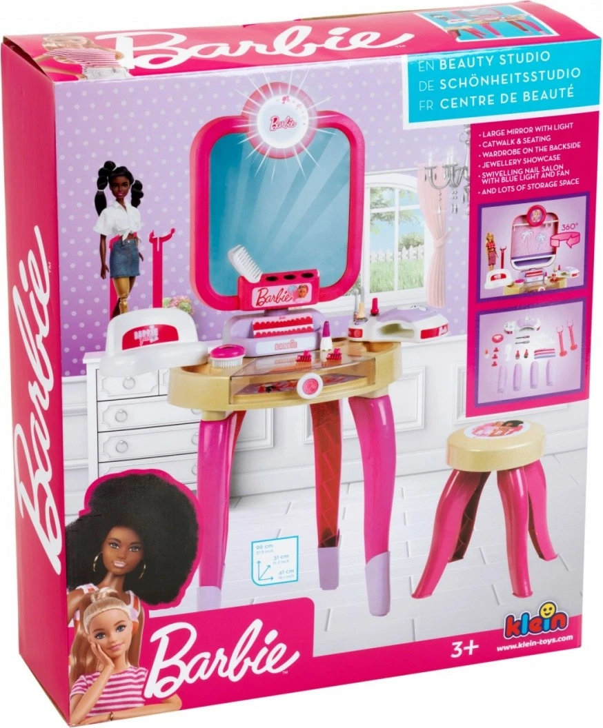 Set tavolinë grimi Barbie Klein 5721 me tharëse thonjsh, rozë
