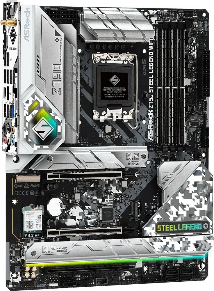 Pllakë amë ASRock Z790 Steel Legend WiFi, ATX, LGA1700, DDR5, e bardhë