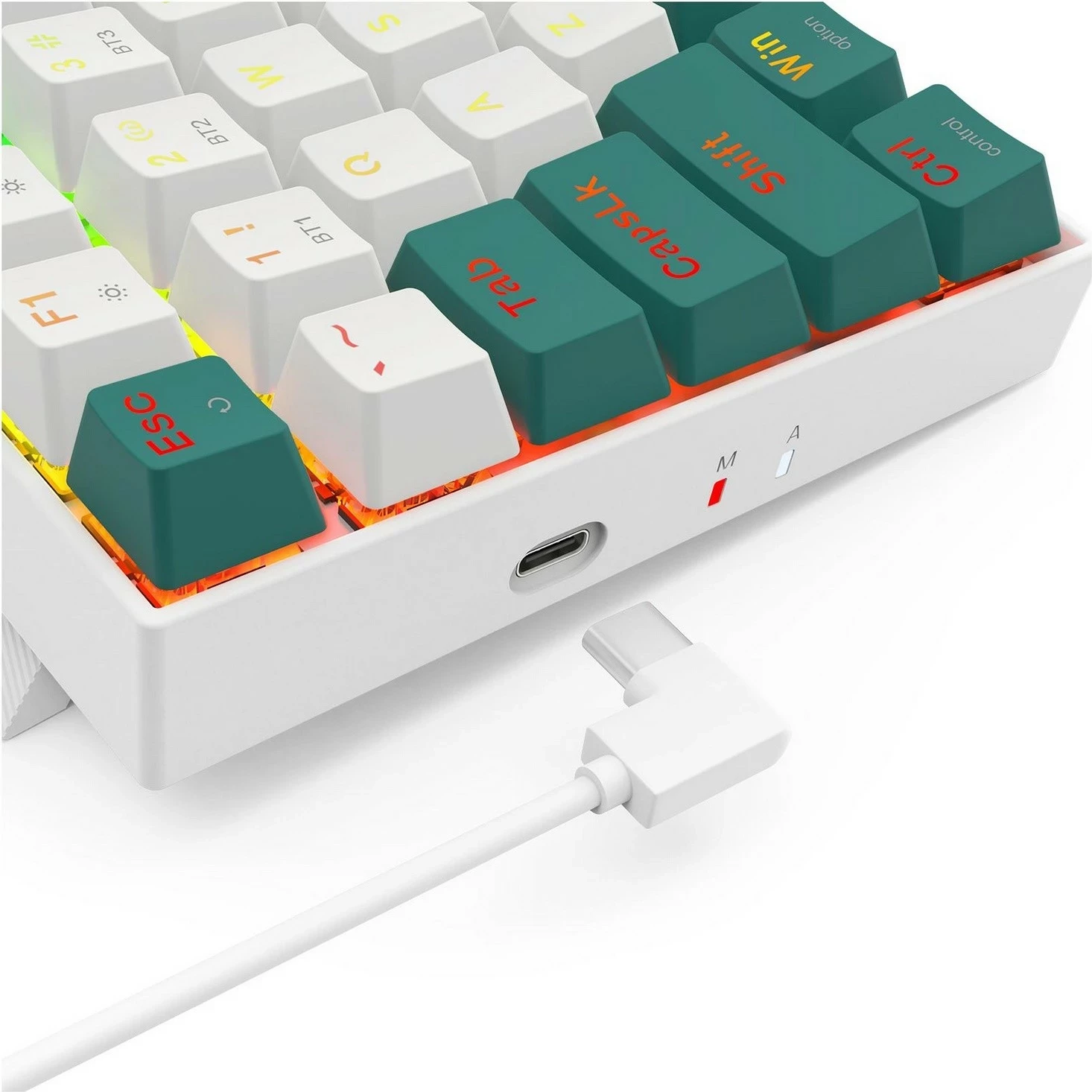 Tastierë Redragon K678WG-RGB-PRO Singed, RGB, mekanike, wireless, e bardhë-gjelbër