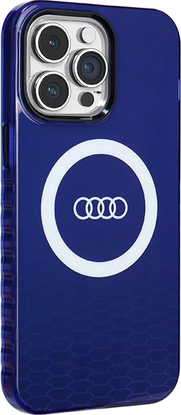 Mbështjellës Audi IML Big Logo MagSafe për iPhone 14 Pro Max, Blu