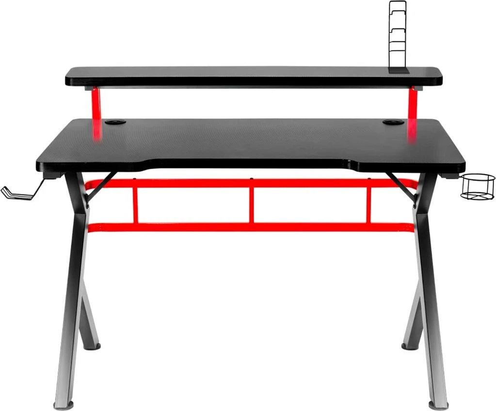 Tavolinë për kompjuter Huzaro Hero 5.0, e zezë/e kuqe