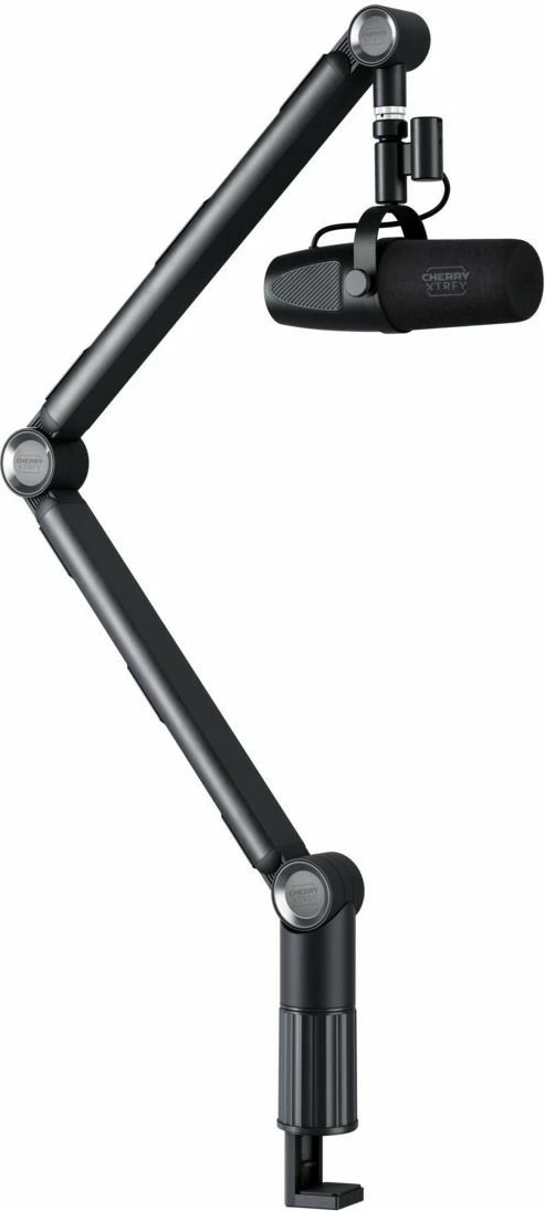 Krah mikrofoni Cherry XTRFY Ngale, montim në tavolinë, alumin, i zi