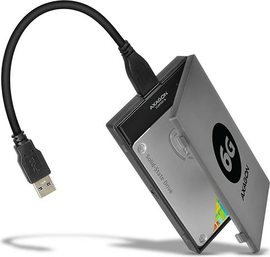 Kasë AXAGON ADSA-1S6 me adapter USB 3.0 - SATA 6G për SSD/HDD 2.5" me kuti mbrojtëse