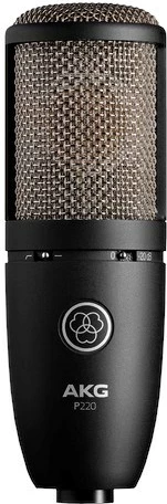 Mikrofon studio AKG P220, kardioid, me kabllo, i zi