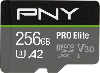 Kartelë memorie PNY PRO Elite 256GB microSDXC, Class 10, UHS-I, V30