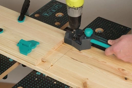 Dowelmaster Wolfcraft, 4640000, për bashkime druri, E zezë