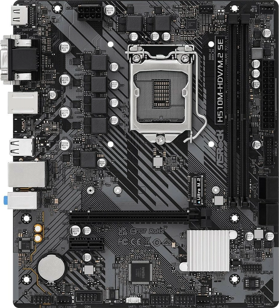 Pllakë amë ASRock H510M-HDV/M.2 SE, LGA1200, micro ATX, e zezë