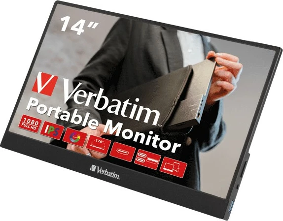 Monitor portativ Verbatim 49590, 14", Full HD, i zi