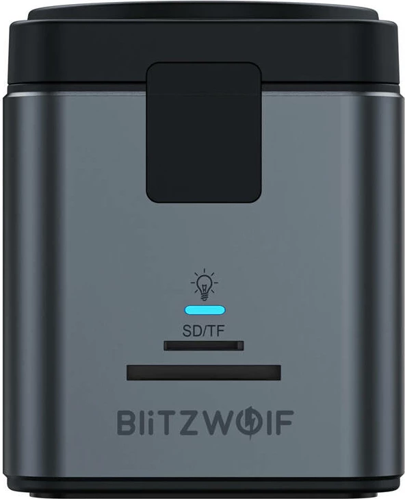 Kasë docking Blitzwolf BW-TH17 9-në-1 me karikues wireless 15W, Alumini, USB-C, E zezë