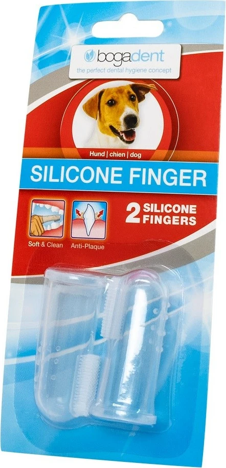 Mbështjellës gishti për pastrim dhëmbësh për qen, bogar Bogadent, për këlyshë, 2 copë