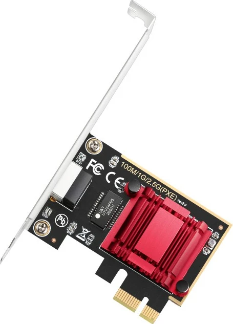 Kartë rrjeti LAN PCIe, Cudy, PE25, 2.5 Gb/s, RTL8125, 1x RJ-45