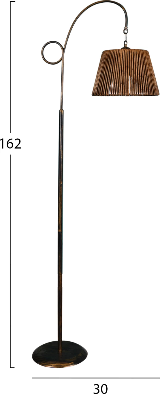 Llampë dyshemeje metalike, ngjyrë kafe, FH7487, 30x162 cm