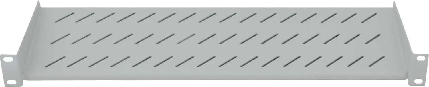 Raft për Montim në Kasë 19 inç Intellinet 712200, 1U 150mm, me Dy Pikat e Montimit, Perforuar, Gri