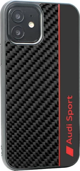 Mbështjellës Audi Carbon Fiber Stripe për iPhone 11/XR 6.1", TPU, i zi