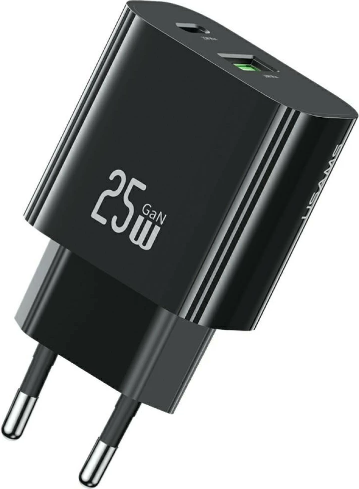 Karikues muri USAMS CC315 T65, 25W, 1xUSB-C, 1xUSB-A, i zi